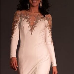 Mac Duggal White Gown